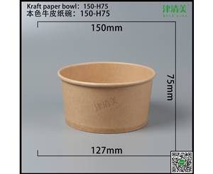 岳阳本色牛皮纸碗-150-H75